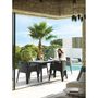 Voir la diapositive 2 : CONCEPT USINE Table 6 personne gris anthracite et 4 fauteuils MASTER