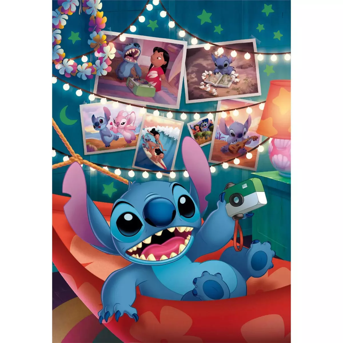 CLEMENTONI Puzzle 1000 pièces + Poster : Disney : Stitch