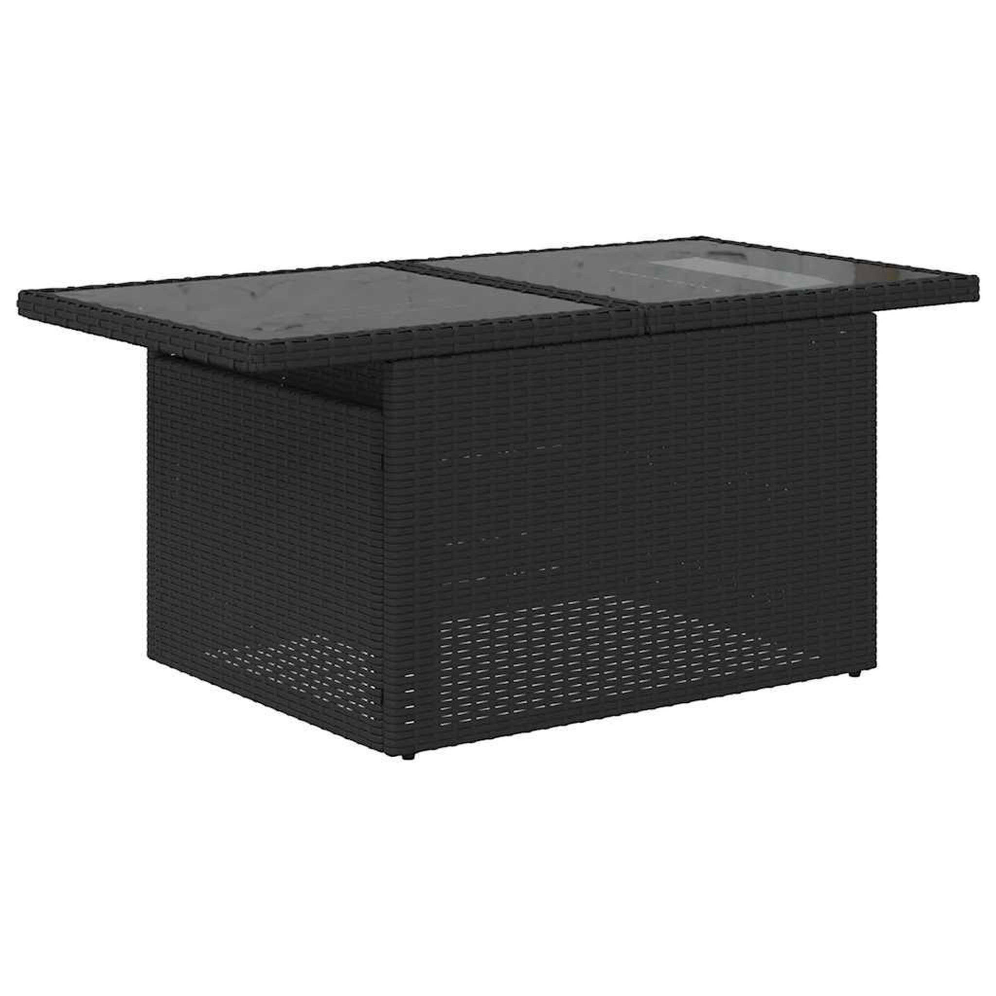 Voir la diapositive 5 : VIDAXL Salon de jardin 7 pcs avec coussins noir resine tressee