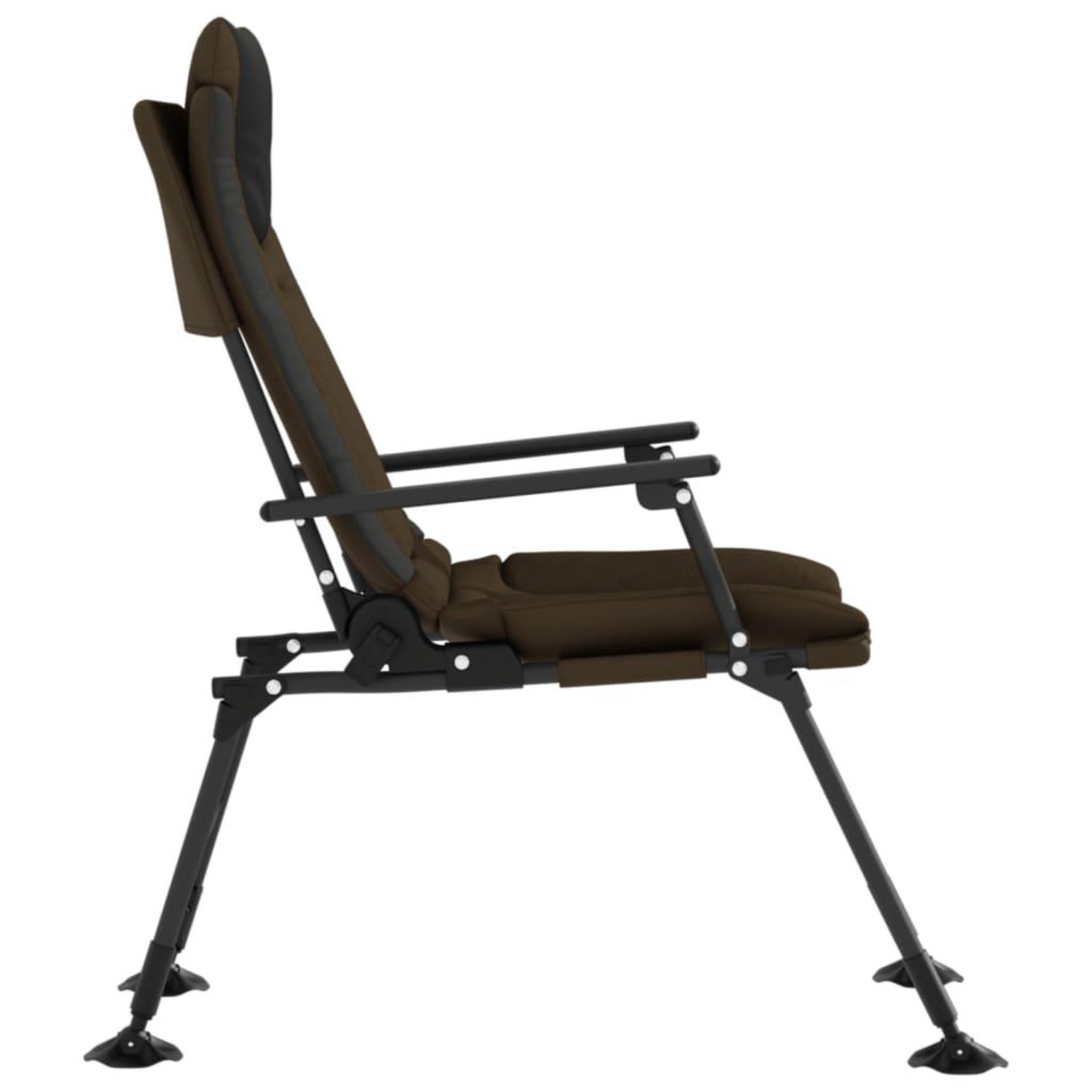Voir la diapositive 4 : VIDAXL Chaise de peche avec accoudoir pliable taupe