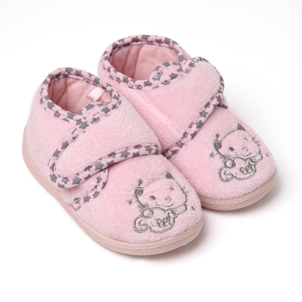 IN EXTENSO Chaussons chat à scratch bébé fille