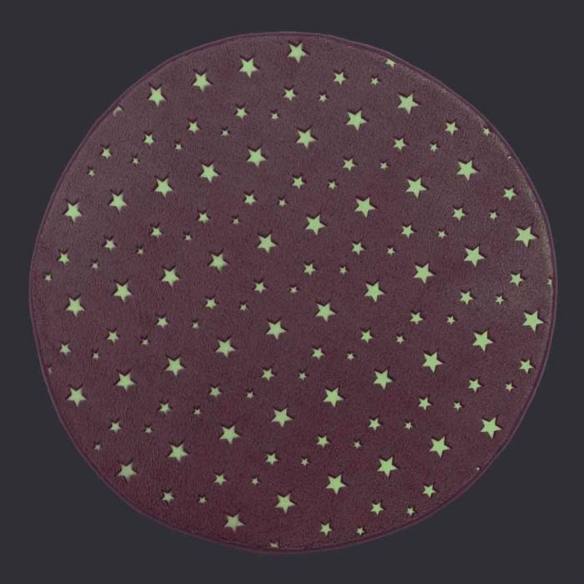 Paris Prix Tapis Enfant Déco  Fluo Night  90cm Fuchsia