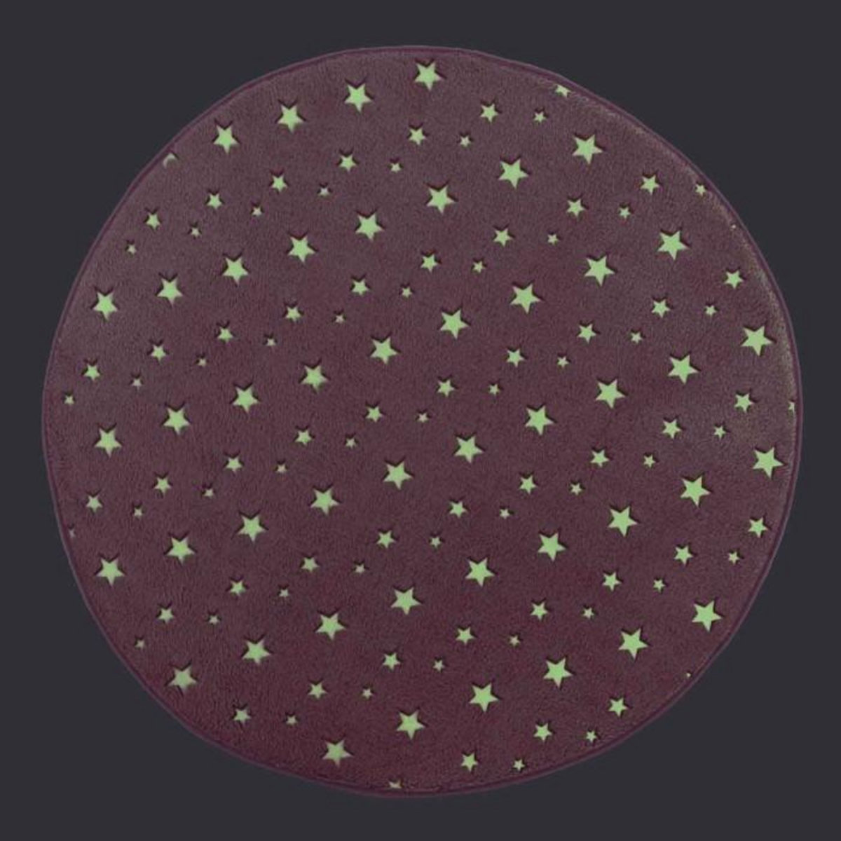 Paris Prix Tapis Enfant Déco  Fluo Night  90cm Fuchsia