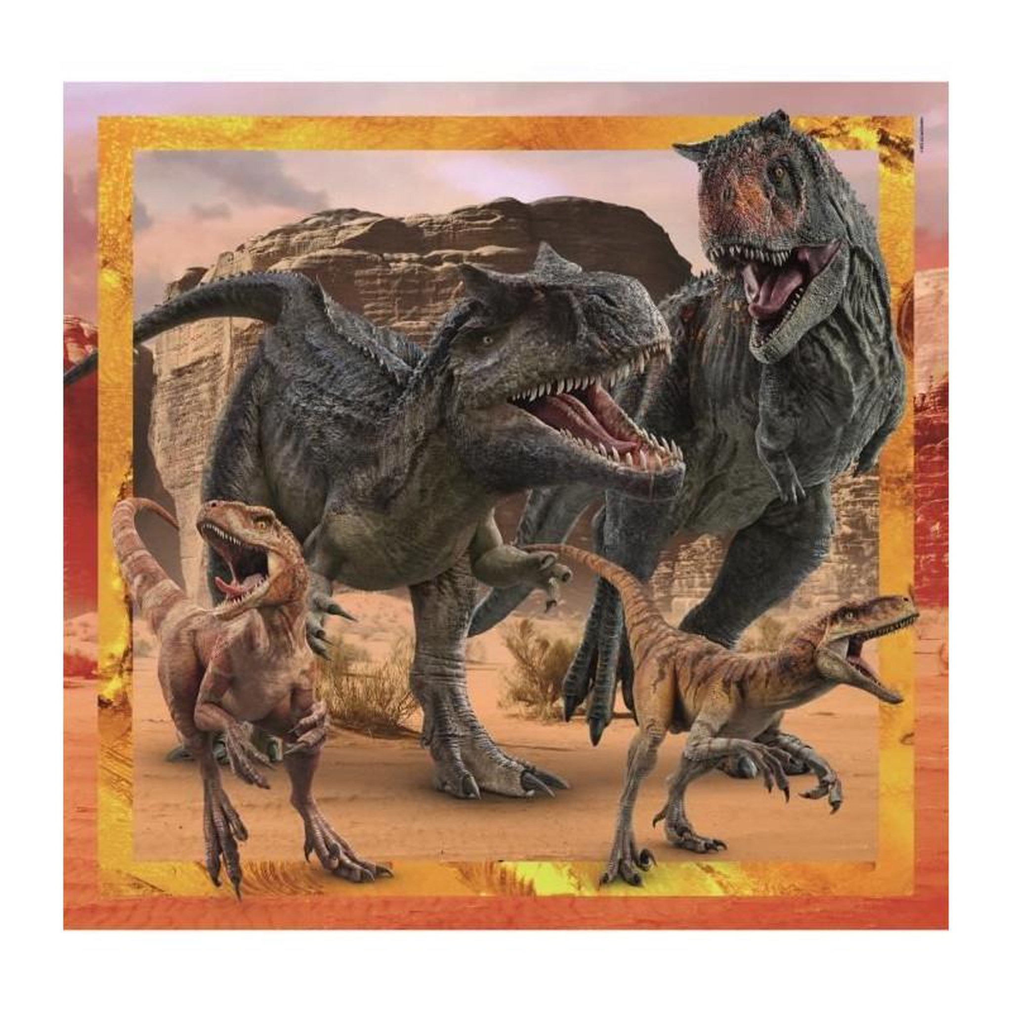 Voir la diapositive 2 : CLEMENTONI Set de 3 puzzles enfant 3x48 pièces – Jurassic World – Clementoni