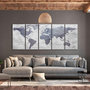 Voir la diapositive 2 : Paris Prix Tableau 5 Panneaux  Concrete World Map Narrow
