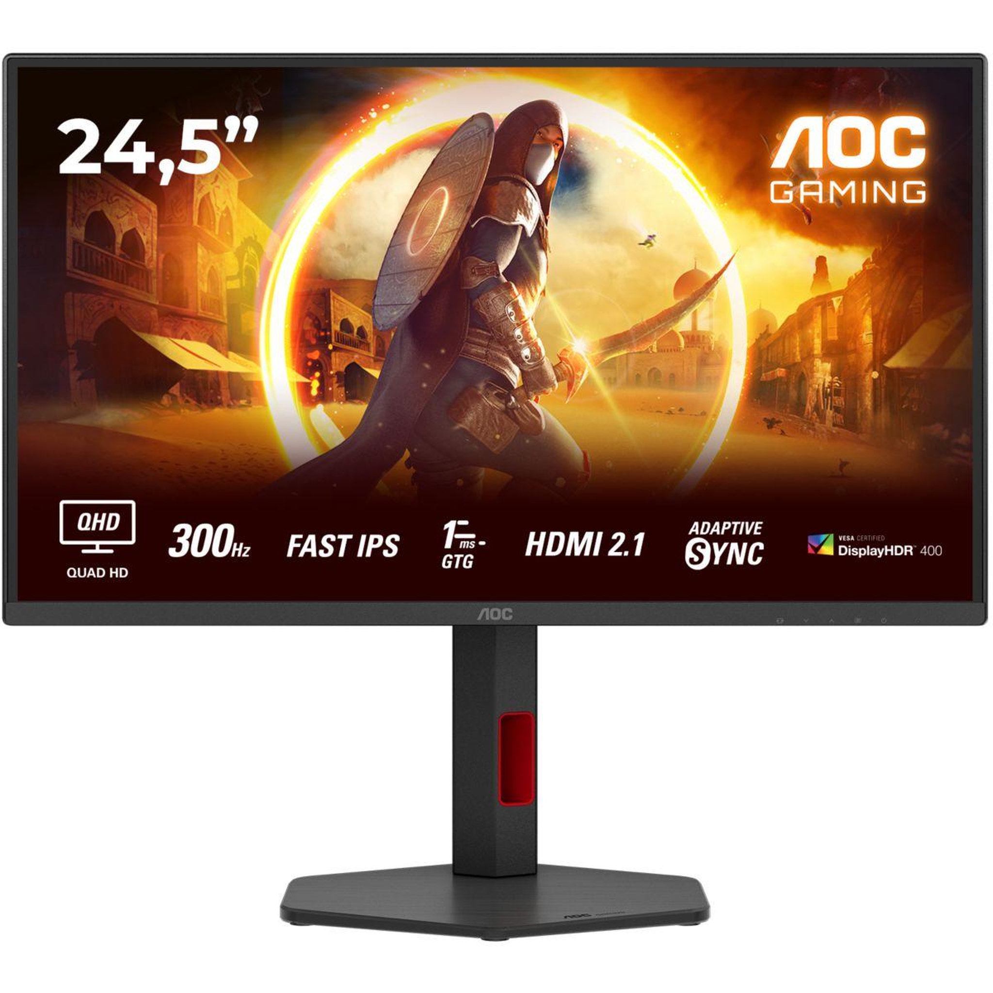 AOC Ecran pc gamer q25g4sr 25  qhd 300hz fast ips hdr 400 adaptive-sync
