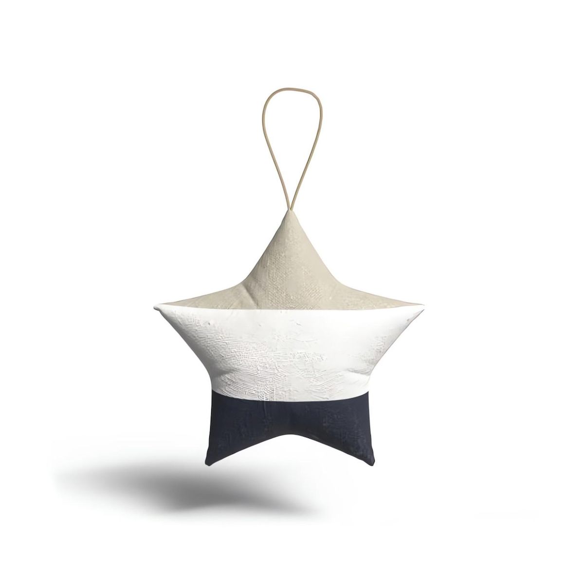 SOLEIL D'OCRE Etoile à suspendre en coton 12x12 cm ESPRIT MARIN, par Soleil d'Ocre