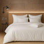 Voir la diapositive 1 : Home collection Parure housse de couette 2 pers 200x200 percale de coton - percale blanc