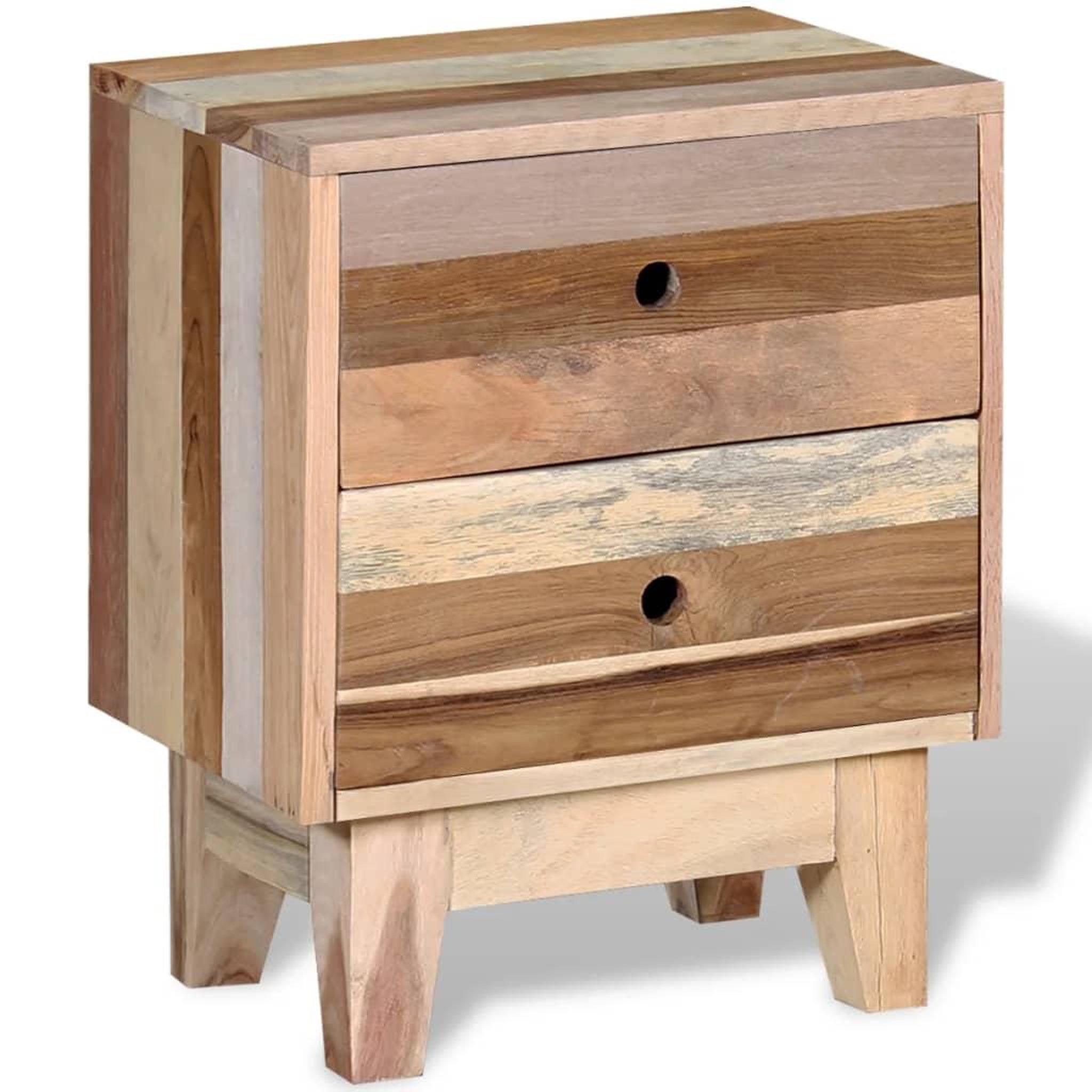 Voir la diapositive 3 : VIDAXL Table de chevet Bois de recuperation massif