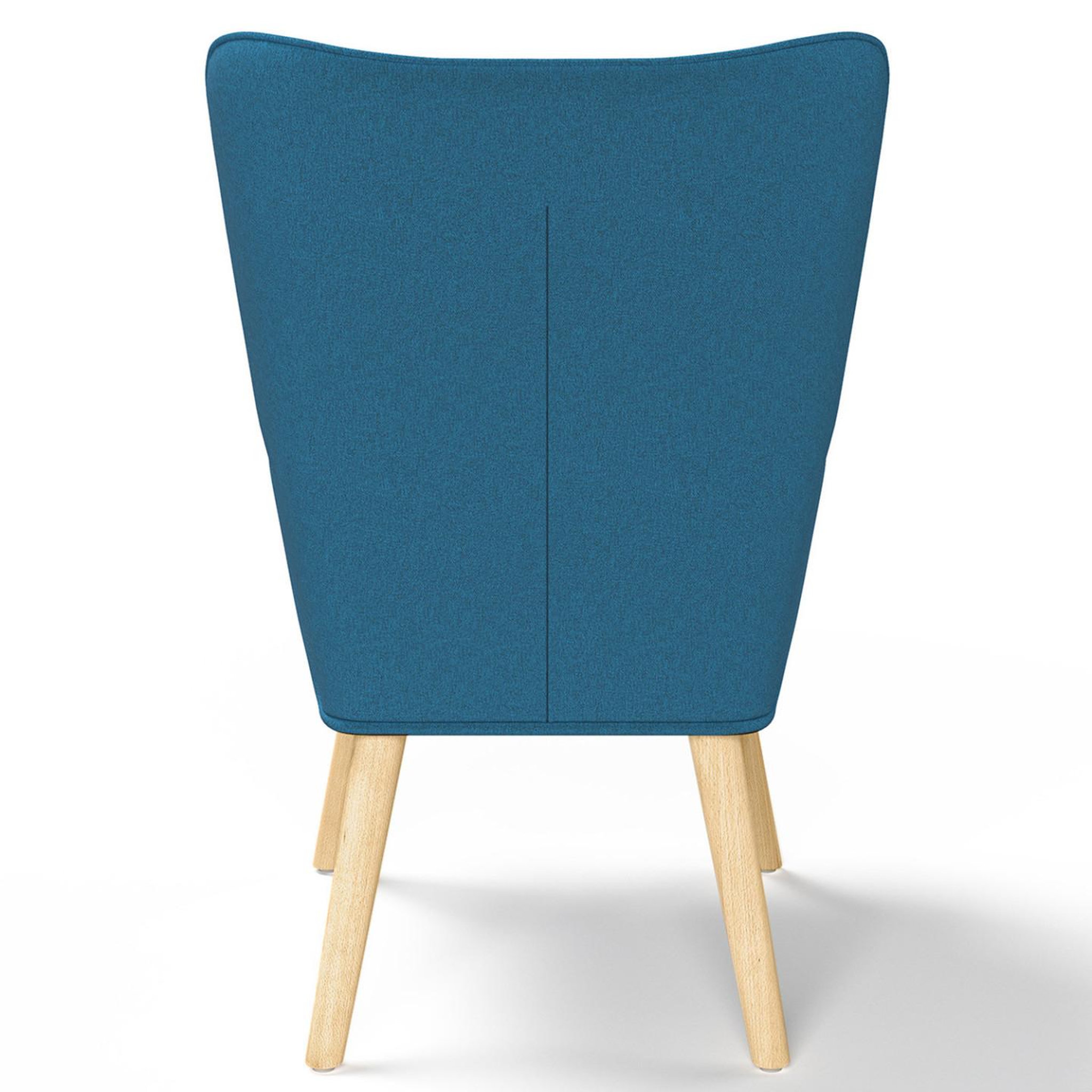 Voir la diapositive 4 : ID MARKET Fauteuil scandinave ivar en tissu bleu canard