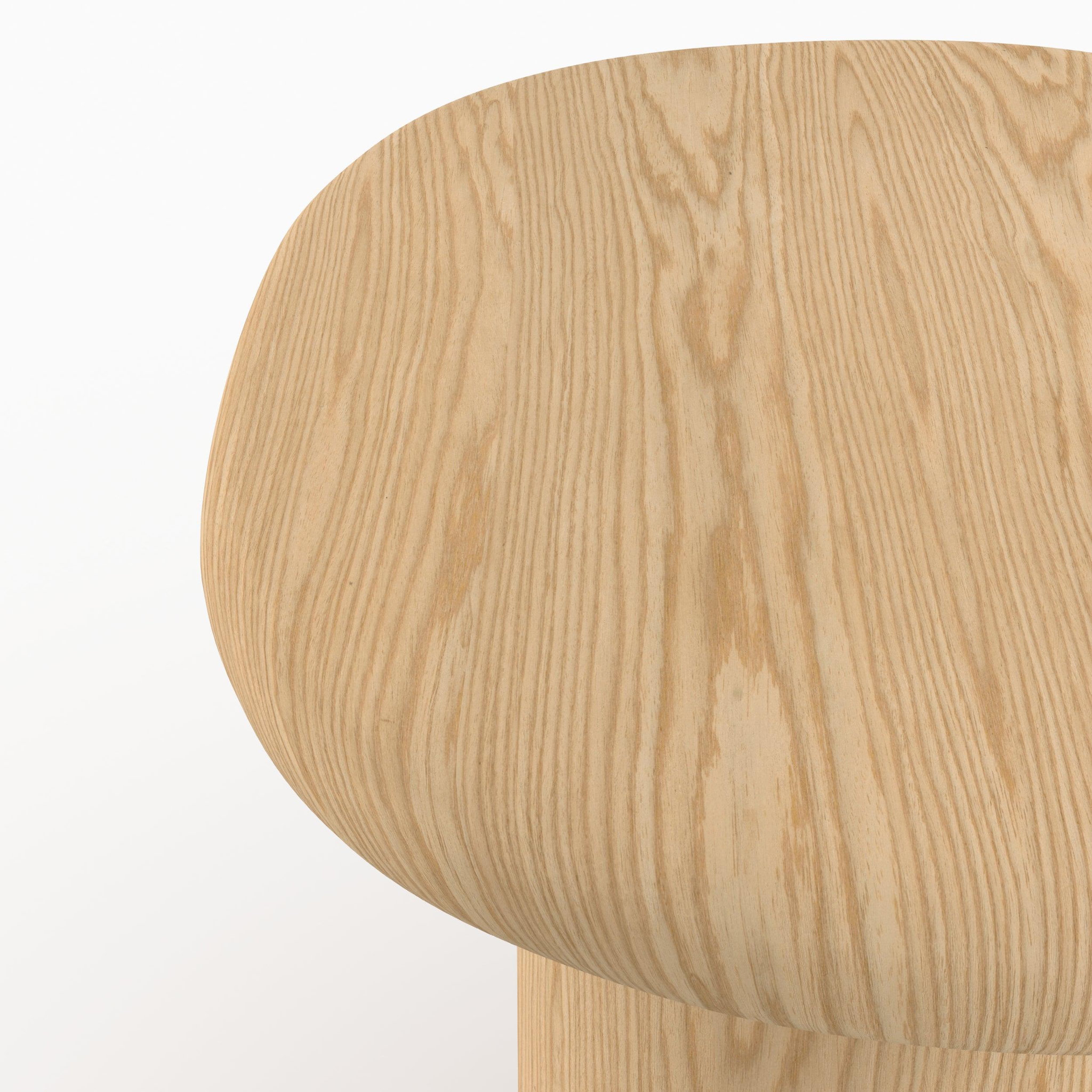 Voir la diapositive 3 : MAISON PAVANE Table d'appoint en placage chène blanc, d48,5 cm-nubia