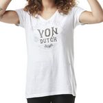 VON DUTCH T shirt  Femme Von Dutch Vintage. Coloris disponibles : Blanc