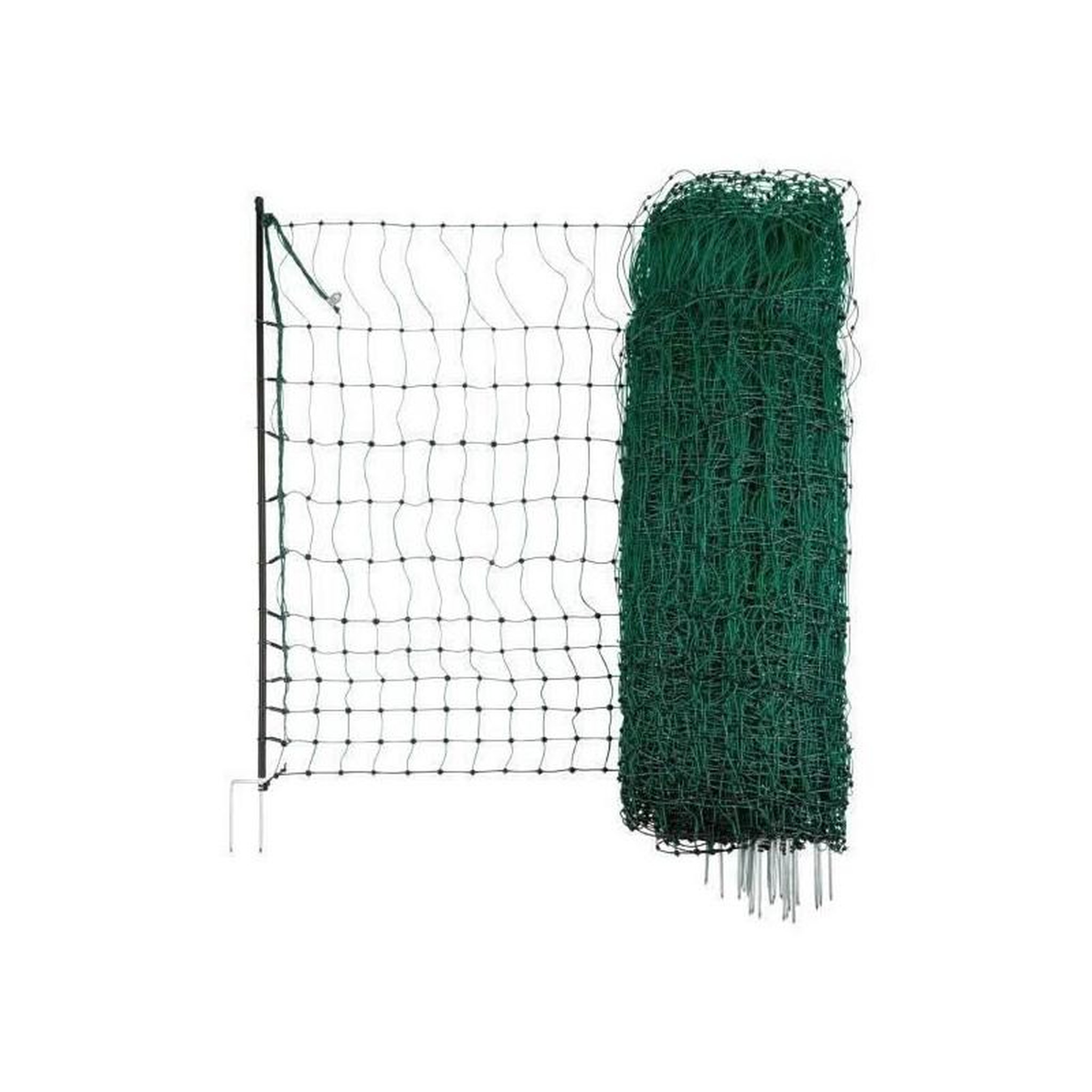 Voir la diapositive 2 : KERBL KERBL Filet pour les poules 25 m - 106 cm - double pointe - vert - non électrique