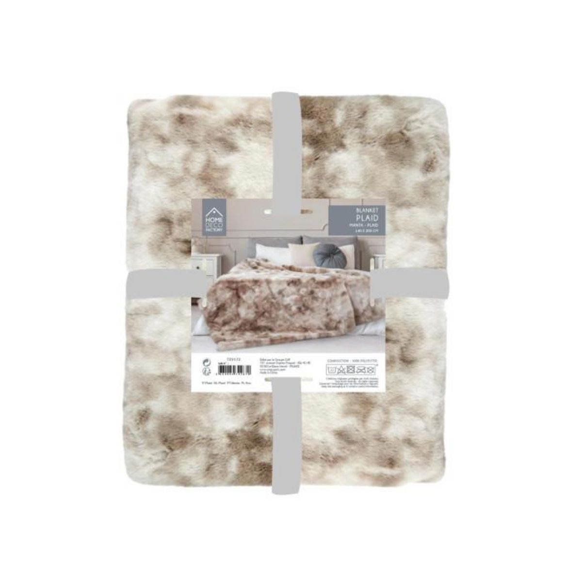 Paris Prix Plaid Imitation Fourrure  Opulence  140x200cm Marron