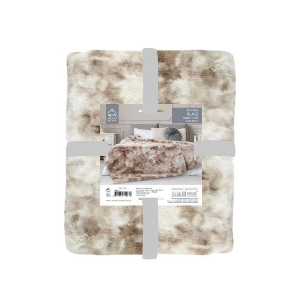 Paris Prix Plaid Imitation Fourrure  Opulence  140x200cm Marron
