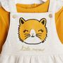 Voir la diapositive 2 : INEXTENSO Ensemble de naissance robe salopette chat + body manches longues bébé fille