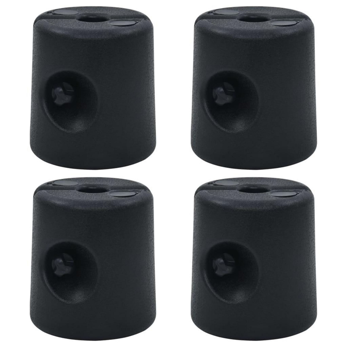 VIDAXL Poids de tonnelle 4 pcs PE Noir