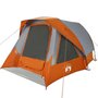 Voir la diapositive 3 : VIDAXL Tente de camping de cabine 4 personnes gris orange imperméable