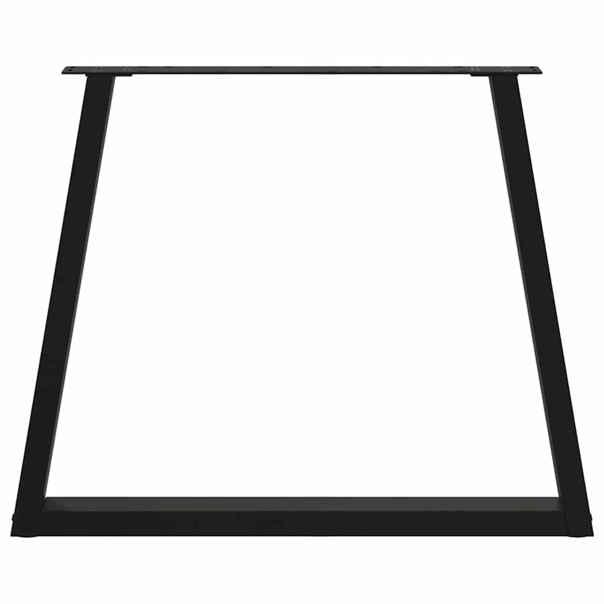 Voir la diapositive 5 : VIDAXL Pieds de table a manger forme de V 3 pcs noir 70x(72-73,3) cm