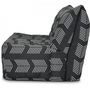 Voir la diapositive 5 : MARKET24 Banquette BZ COMFORT BULTEX - Tissu chevrons - Couchage 138 x 188 x 12 cm - BECCI