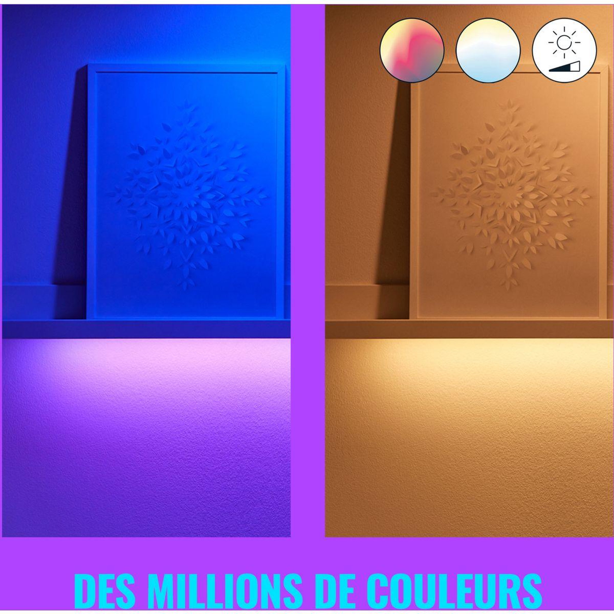 Voir la diapositive 5 : WIZ Bandeau led couleur 1m ultra lumineux 800lm