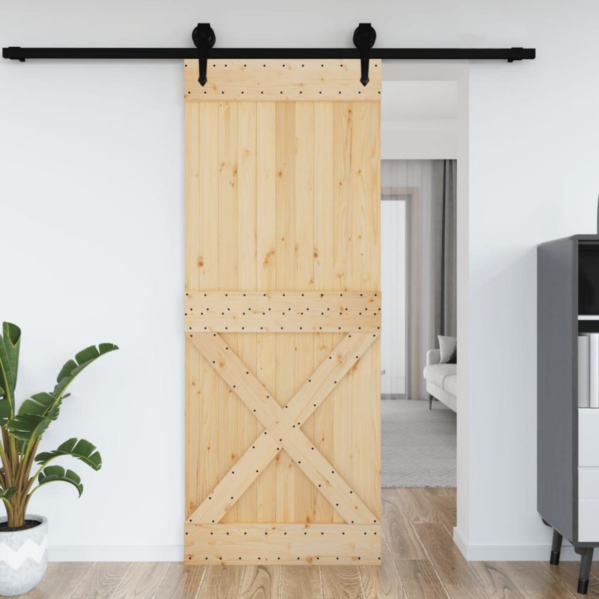 VIDAXL Porte NARVIK 90x210 cm bois massif de pin