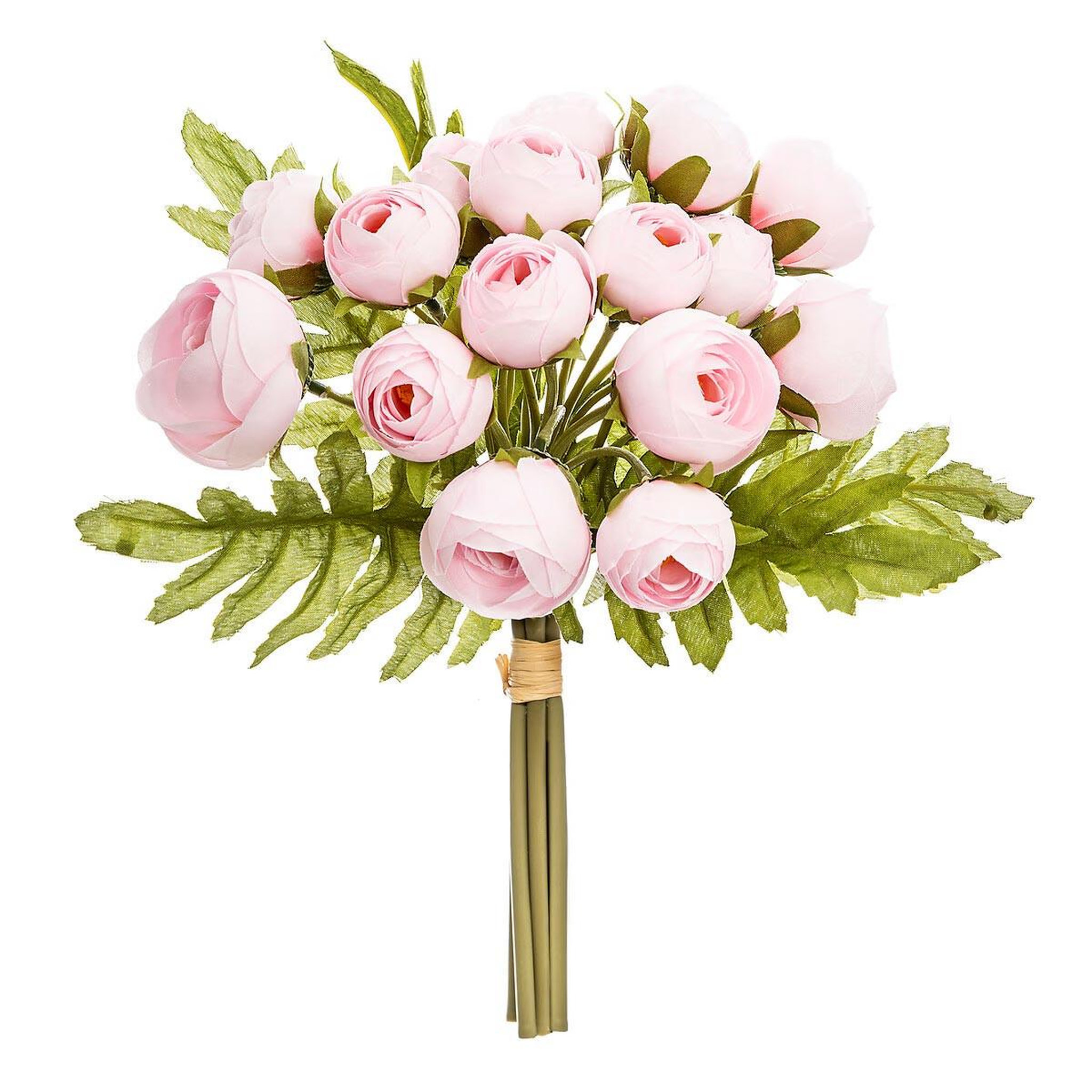 ATMOSPHERA Bouquet de Fleurs  18 Mini Camelia  30cm Rose