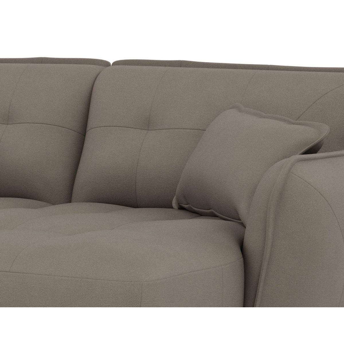 LISA DESIGN Thais - canapé droit 4 places avec double méridienne assise profonde en tissu texturé