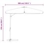 Voir la diapositive 6 : VIDAXL Parasol d'exterieur avec mat en acier 300 cm blanc sable