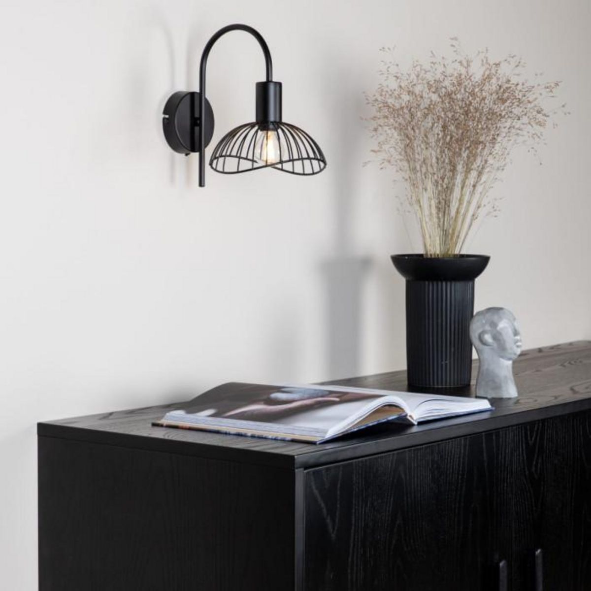 Paris Prix Applique Murale Design  Elsa  26cm Noir