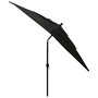 Voir la diapositive 4 : VIDAXL Parasol de jardin a 3 niveaux avec mat en aluminium noir