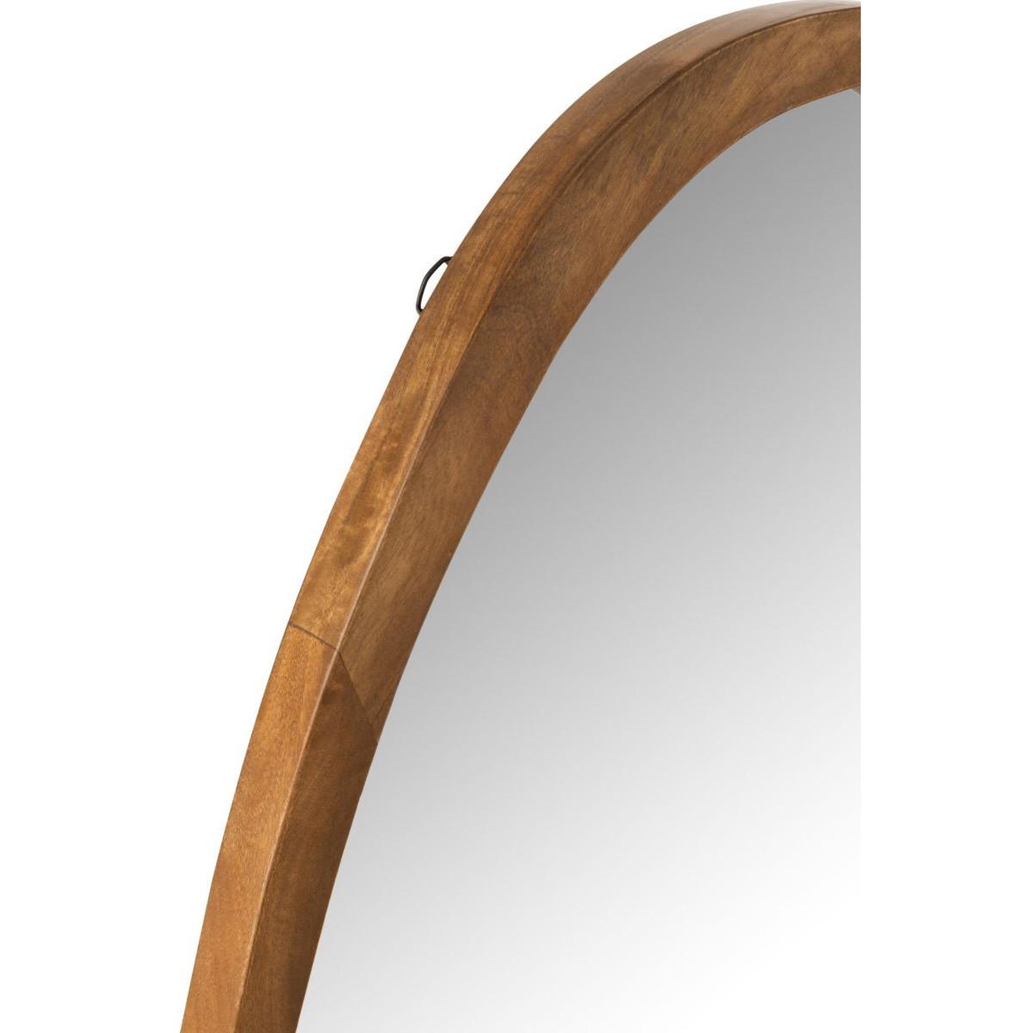 Voir la diapositive 2 : J-LINE Miroir Mural Irrégulier en Bois  Vince  120cm Marron