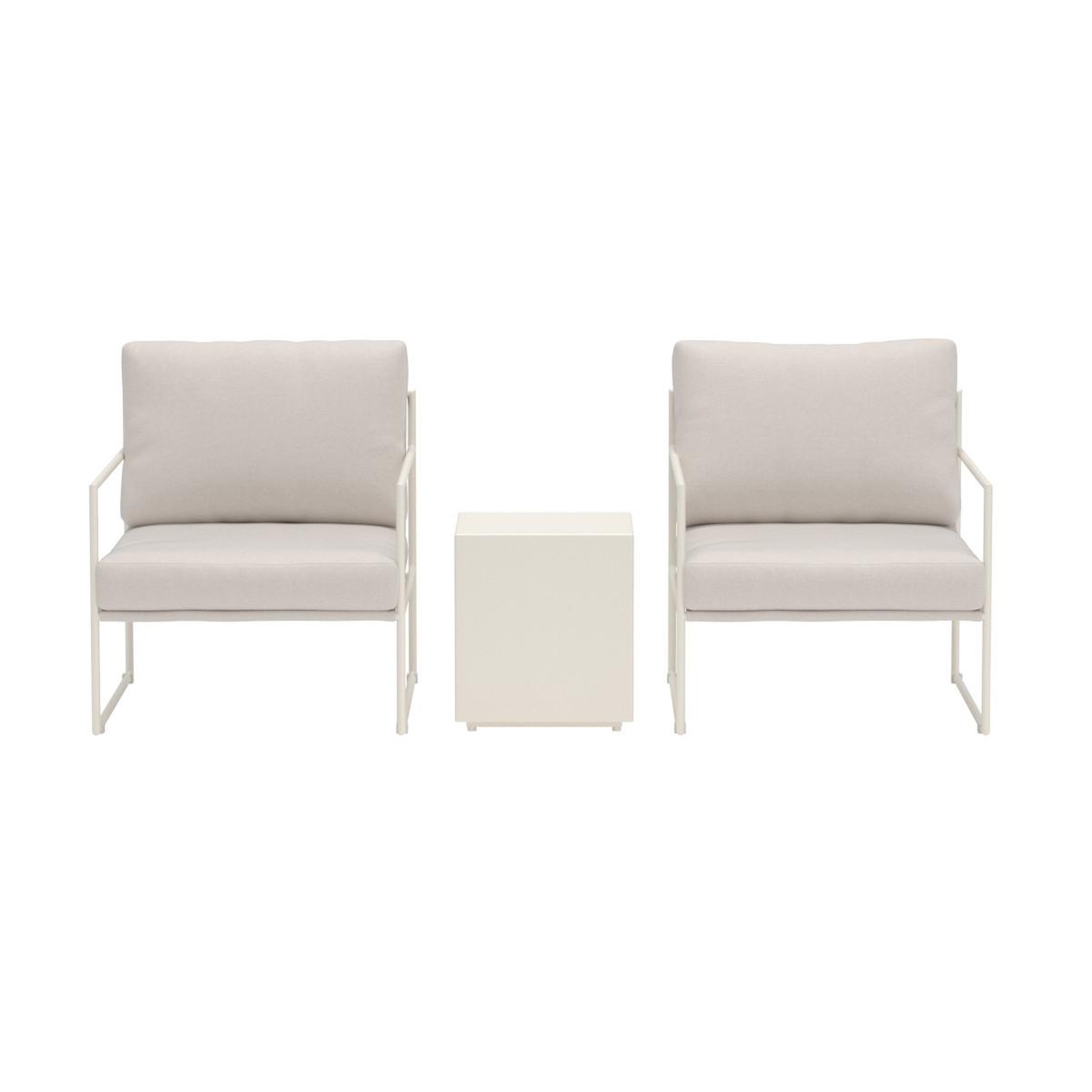 Voir la diapositive 2 : Paris Prix Salon de jardin 2 places  lissabon  74cm beige