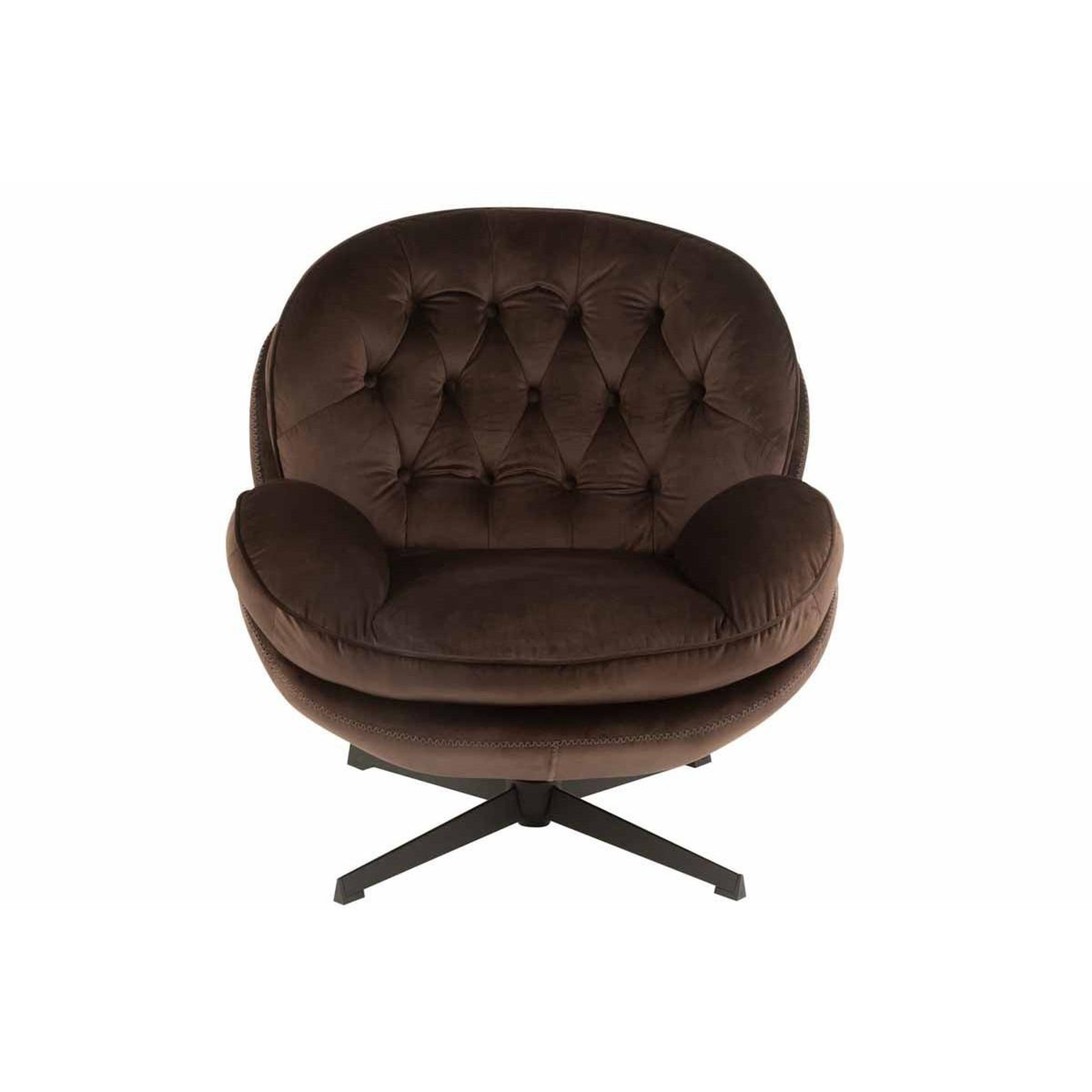 Voir la diapositive 5 : J-LINE Fauteuil & repose-pieds  relax  88cm marron foncé