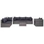 Voir la diapositive 1 : VIDAXL Salon de jardin 7 pcs et coussins et oreillers Resine tressee