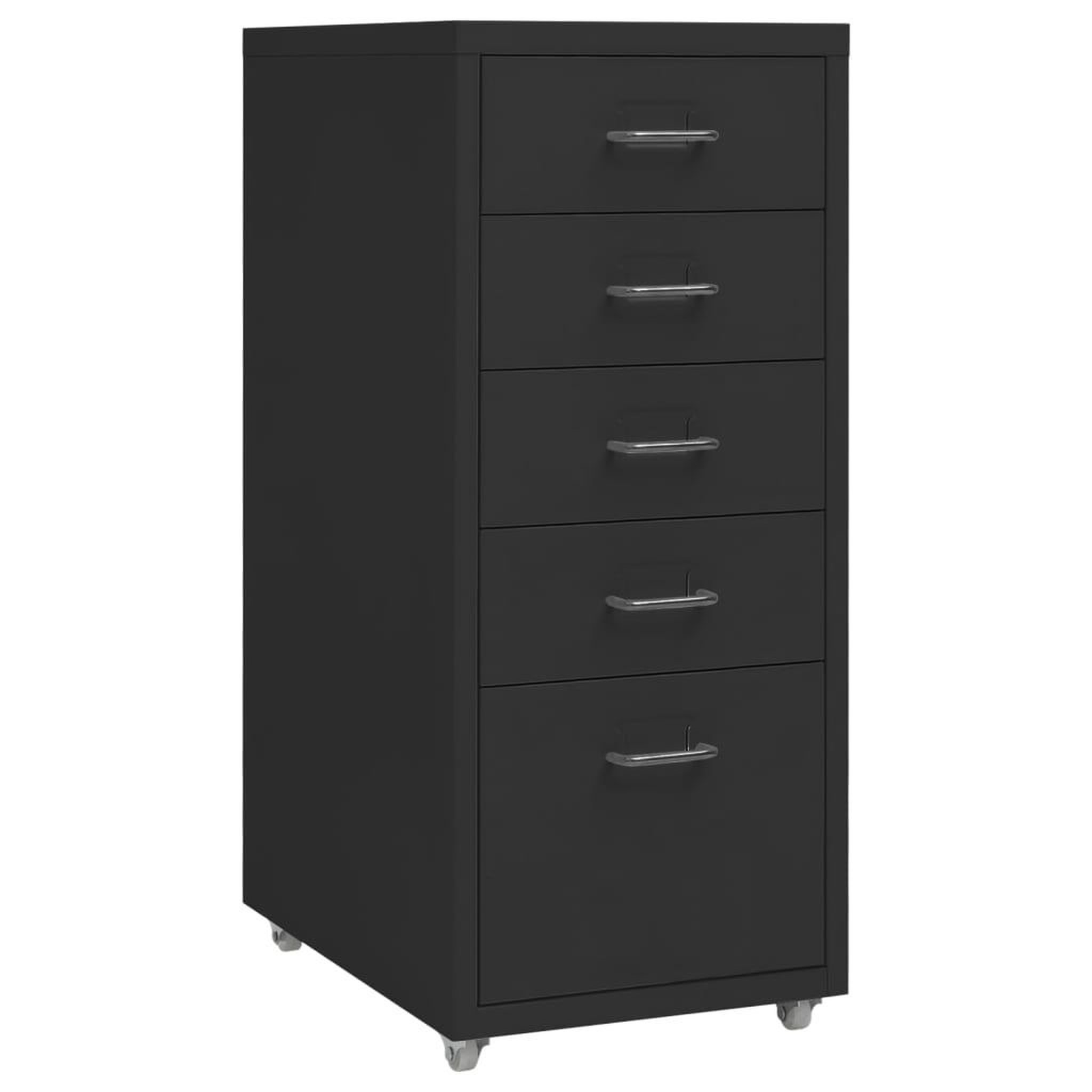 Voir la diapositive 1 : VIDAXL Classeur mobile Noir 28x41x69 cm Metal