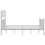 Voir la diapositive 4 : VIDAXL Cadre de lit et tete de lit sans matelas blanc 140x200 cm metal