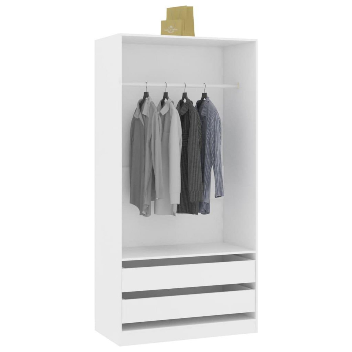 VIDAXL Garde-robe Blanc 100x50x200 cm Bois d'ingenierie
