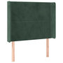Voir la diapositive 2 : VIDAXL Tete de lit avec oreilles Vert fonce 103x16x118/128 cm Velours