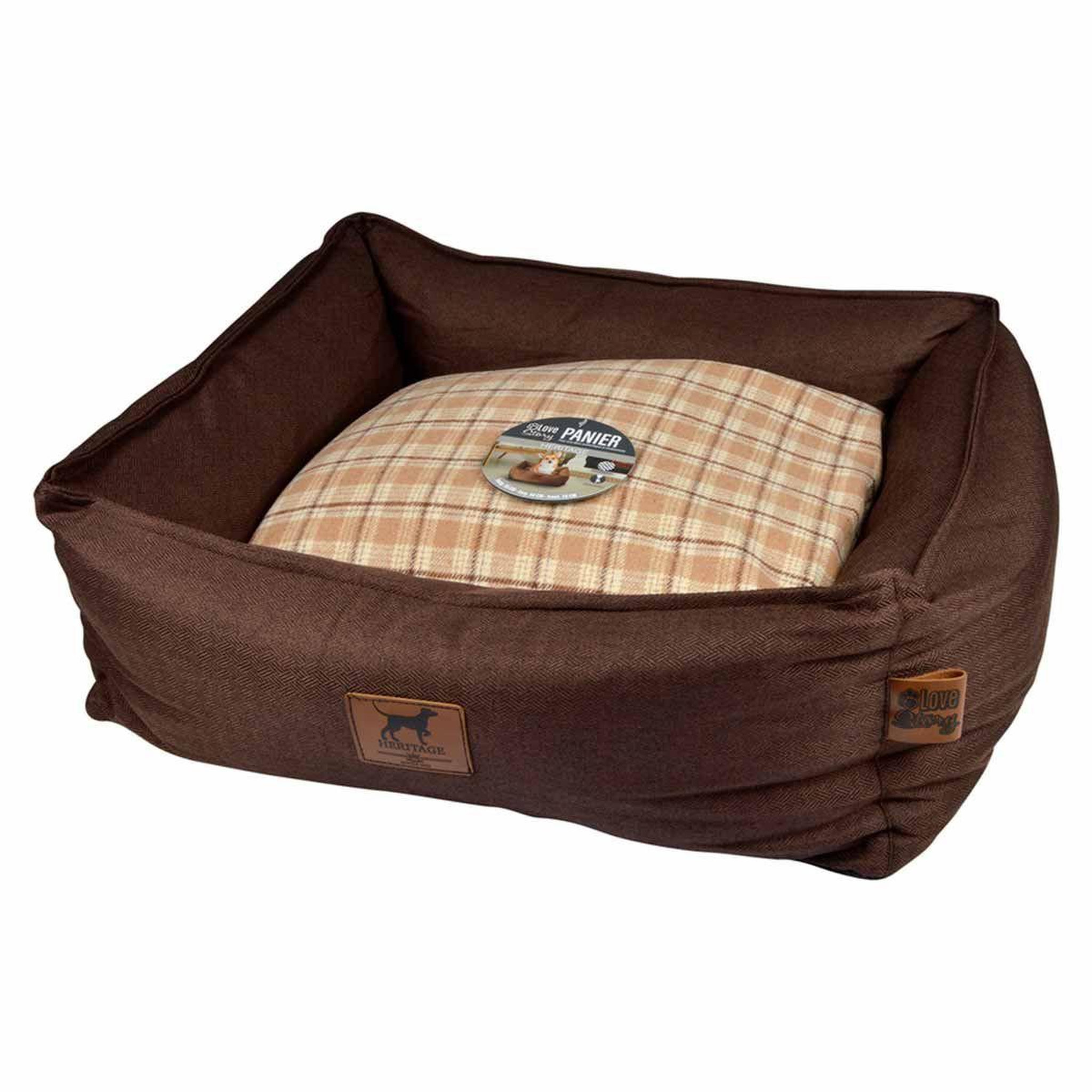 Voir la diapositive 5 : LOVE STORY Panier pour chien & chat  héritage  55cm noisette