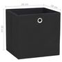 Voir la diapositive 6 : VIDAXL Boîtes de rangement 10 pcs Tissu intisse 28x28x28 cm Noir
