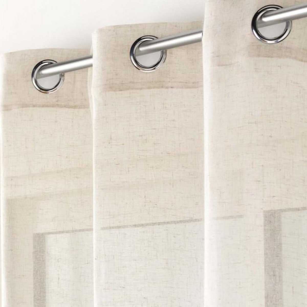 Paris Prix Rideau Voilage à Œillets  Aline  140x240cm Beige