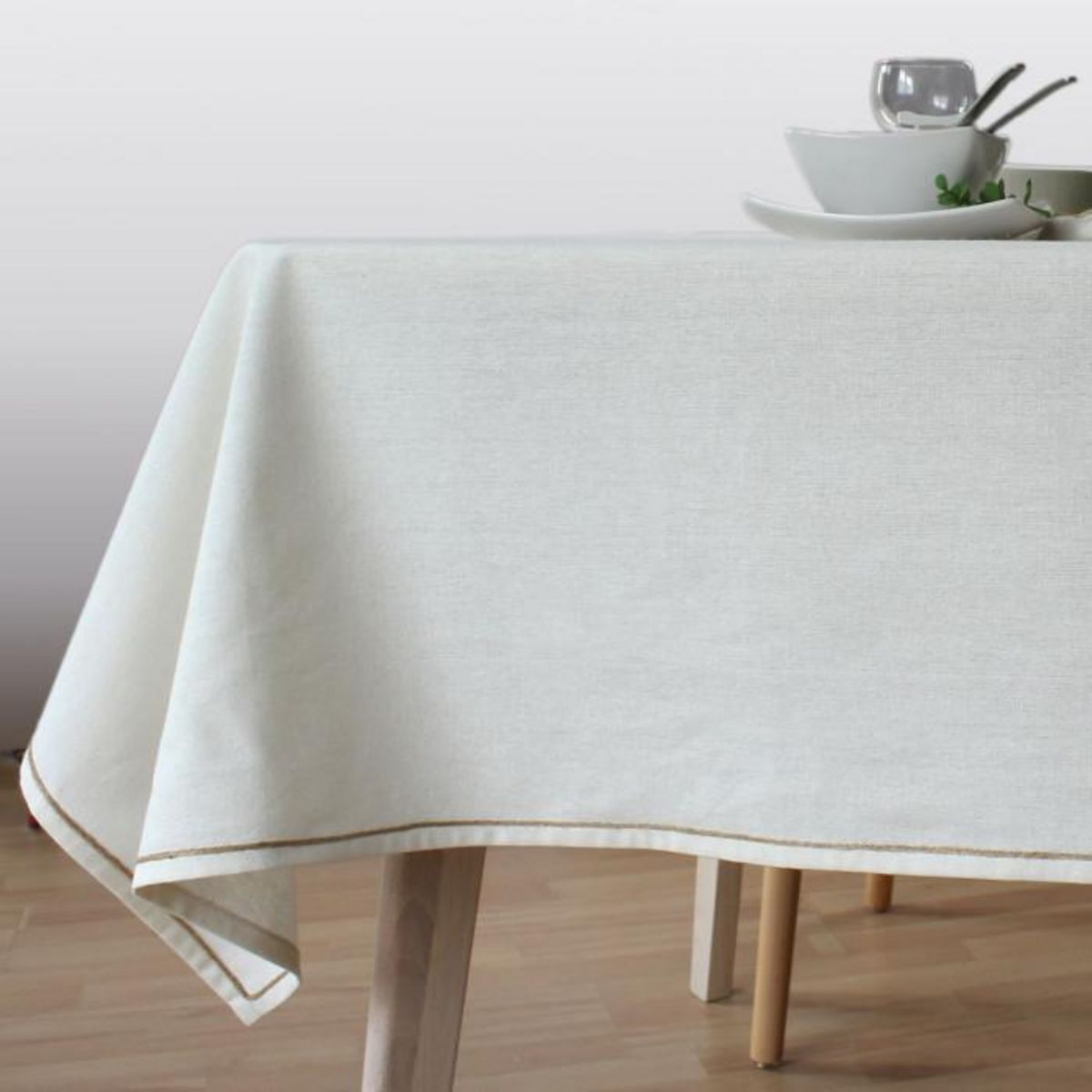 Paris Prix Nappe de Table Uni  Lina  140x240cm Écru