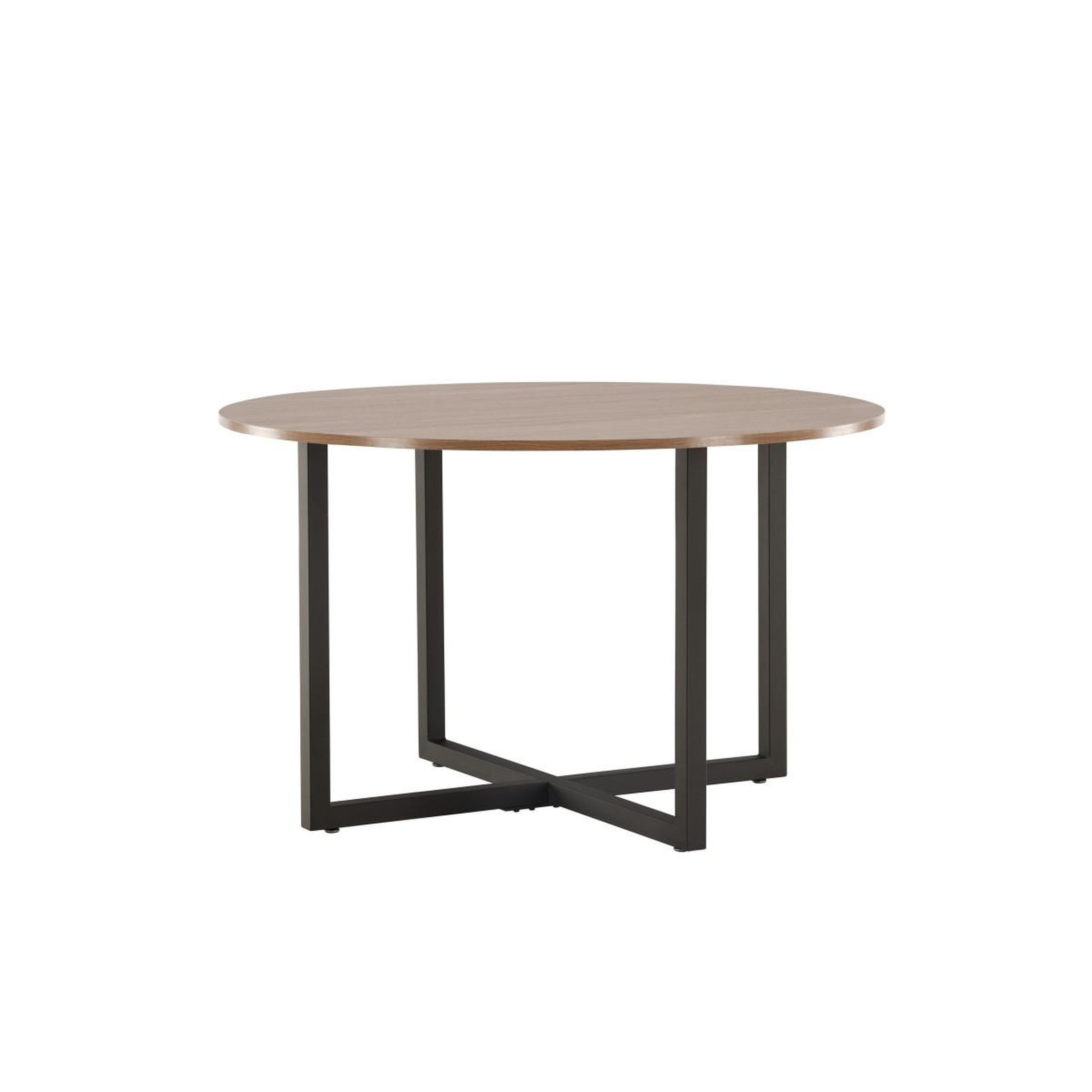 Voir la diapositive 4 : Paris Prix Table à manger ronde  durango  120cm noyer & noir