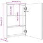 Voir la diapositive 6 : VIDAXL Armoire de salle de bain a miroir LED Blanc brillant 50x13x70cm