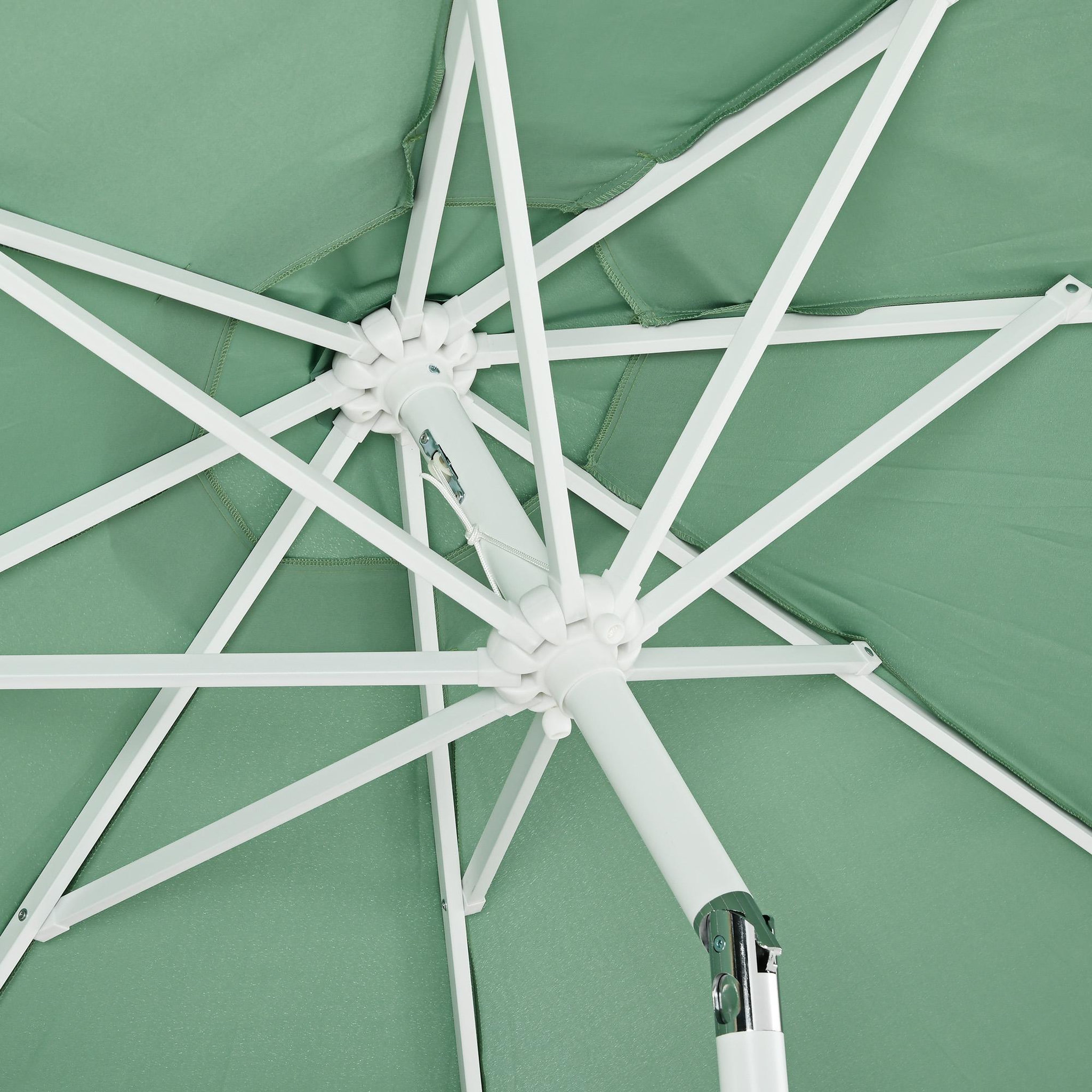 Voir la diapositive 4 : OUTSUNNY Parasol inclinable de jardin style bohème à franges polyester haute densité vert