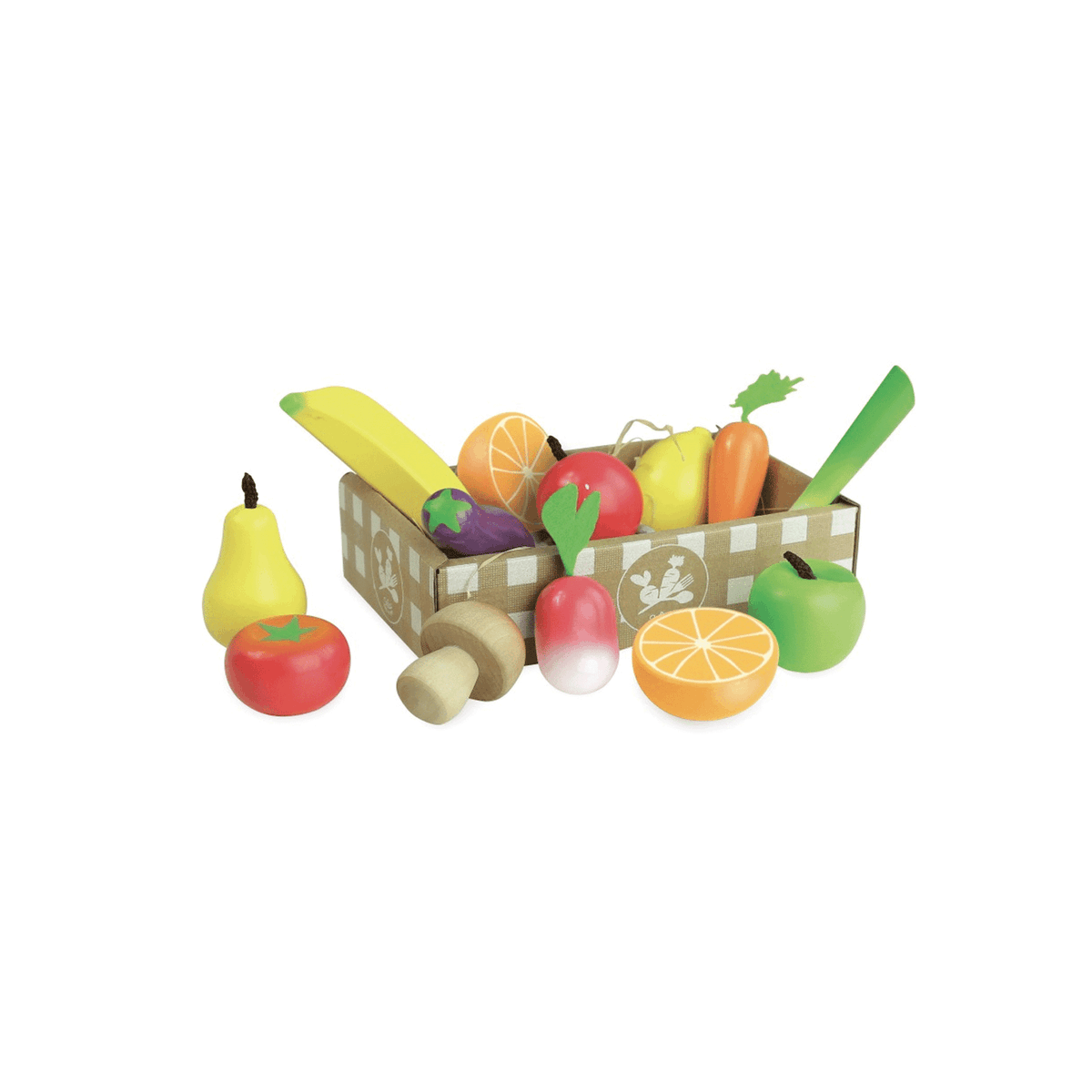 Vilac Jour de marché : Set de fruits et légumes en bois