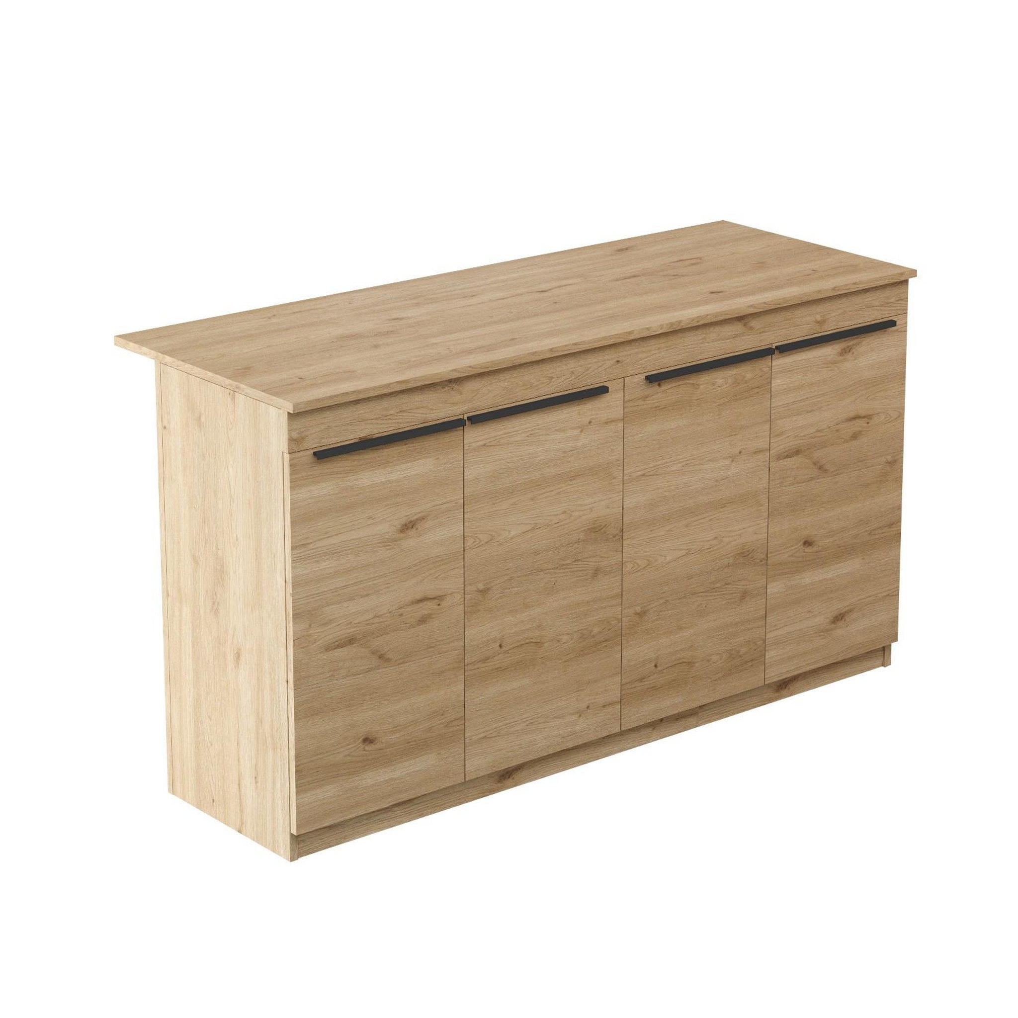 Habitat et Jardin Table de cuisine en bois  lark  - 160 x 60 x 90 cm - marron