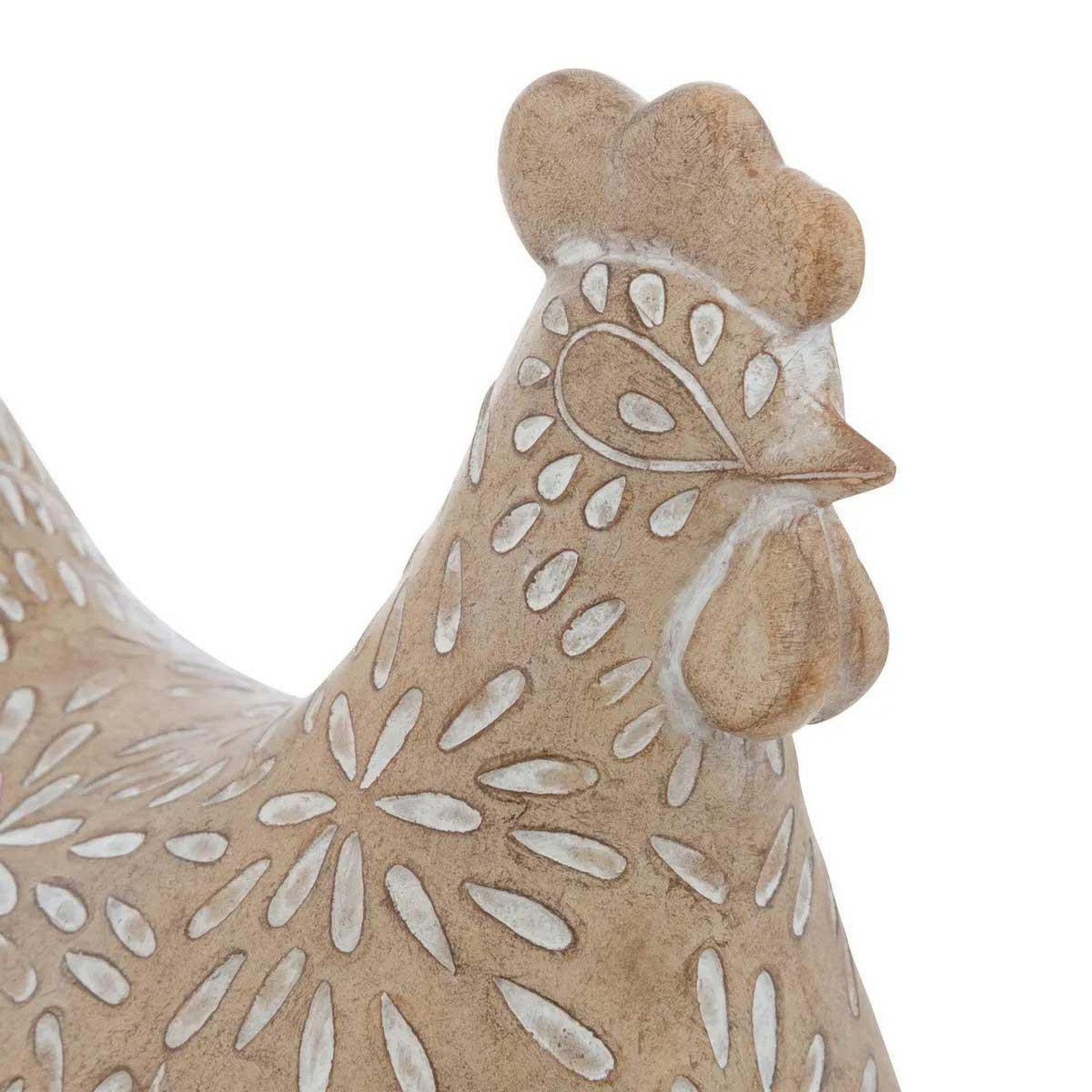 Voir la diapositive 2 : ATMOSPHERA Statuette poule déco  linda  12cm beige
