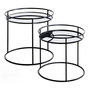 Voir la diapositive 1 : Paris Prix Lot de 2 Tables d'Appoint  Mirana  52cm Noir